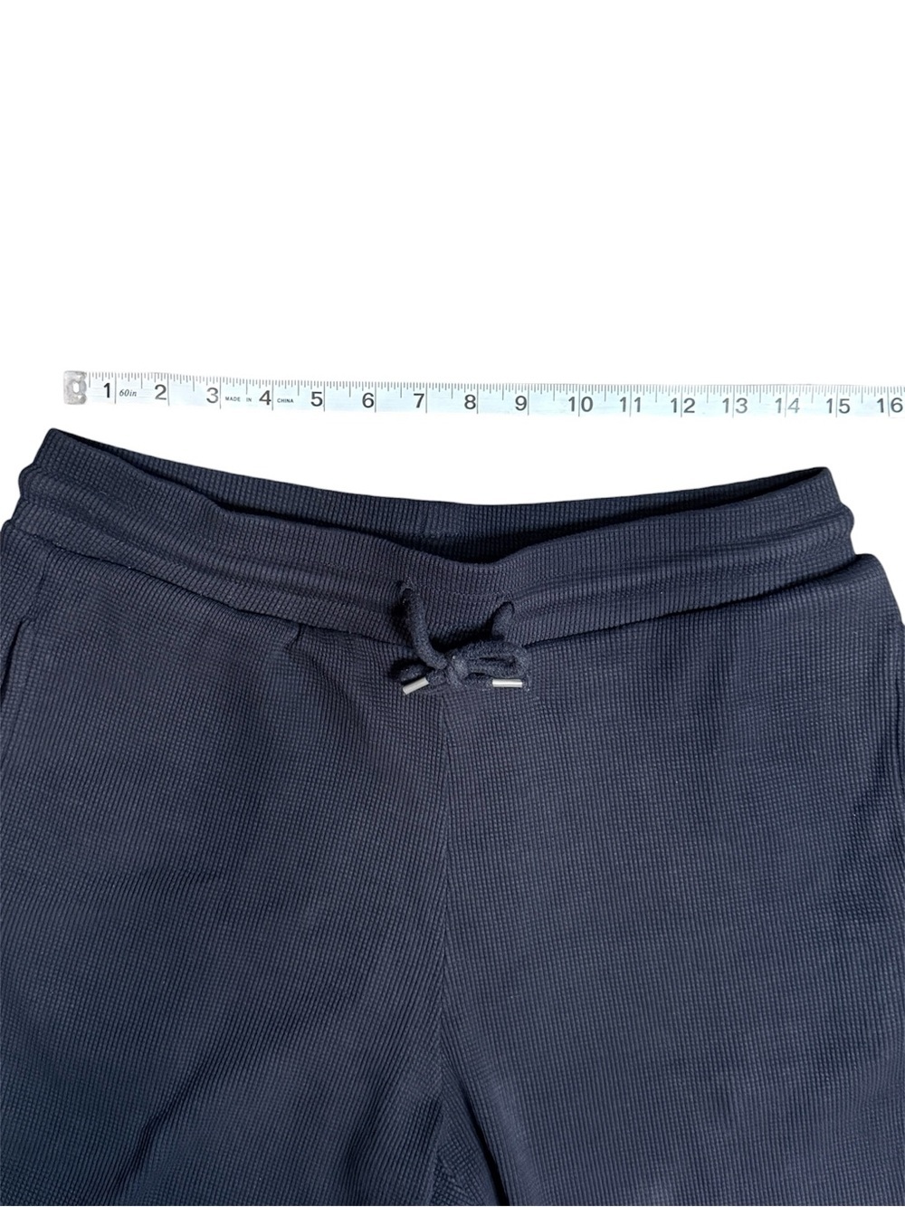 Forever 21 Black Waffle Knit Lounge Shorts XL Drawstring Pockets - Picture 7 of 9